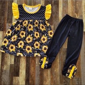 Sunflower 🌻🌻🌻 cute ruffle pants set